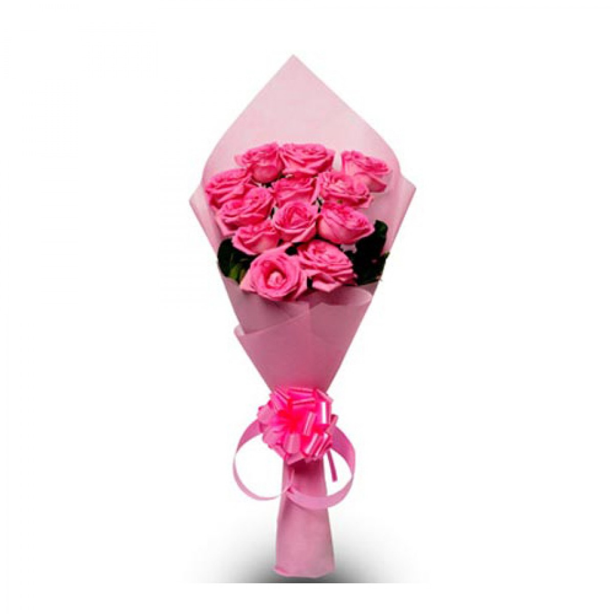 11 Pink Roses Bouquet
